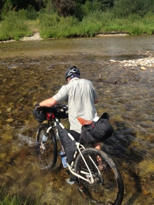 Adam Fording the Payette on the way to Moon dipper HS