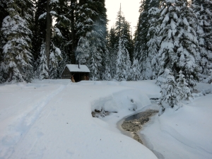 Snow and woodsmoke