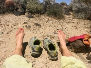 airing out my feet during lunch